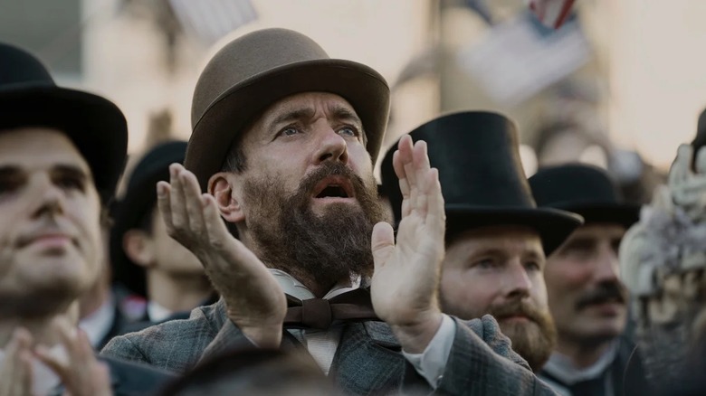 Matthew Macfadyen screams his gospel as Charles Guiteau in Death by Lightning