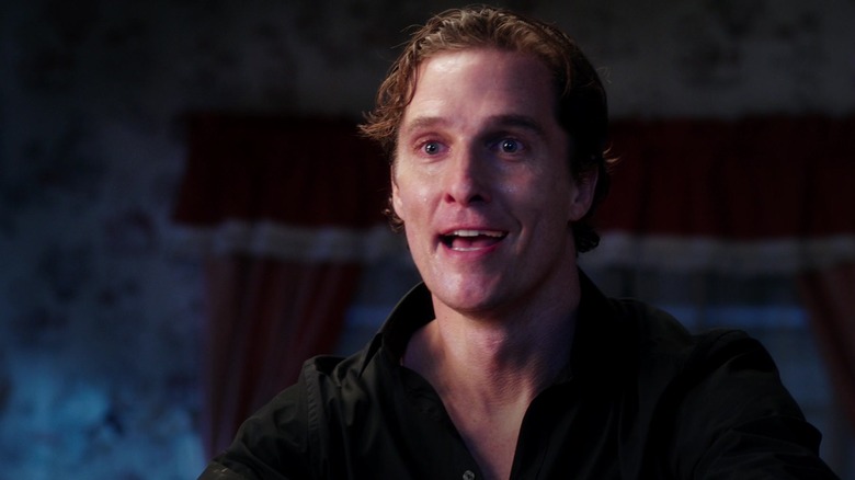 Joe, sweaty and elated in Killer Joe