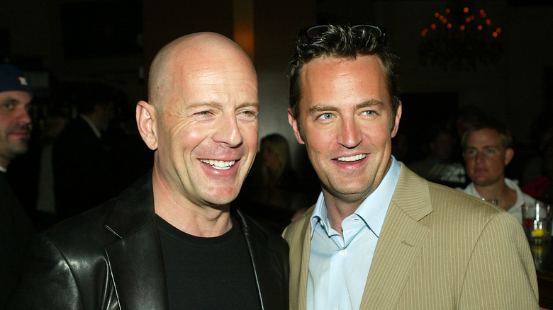 Bruce Willis and Matthew Perry smiling