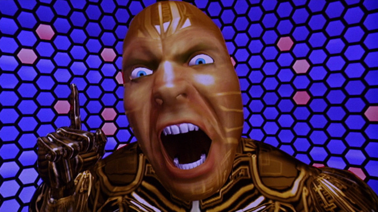 Jobe in computerized form inside a VR world in The Lawnmower Man
