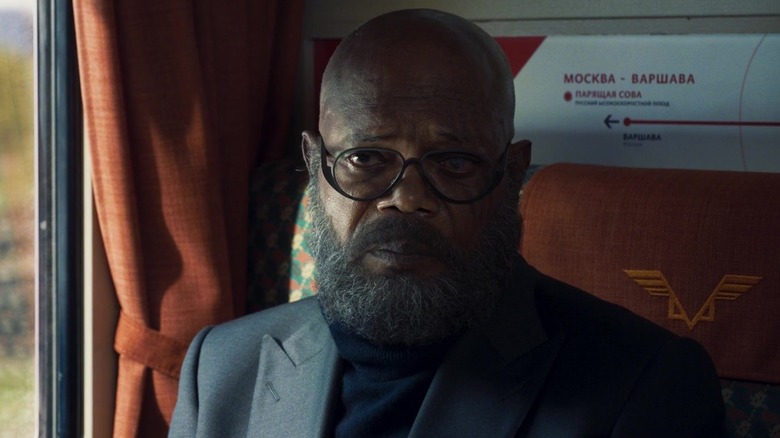 Samuel L. Jackson as Nick Fury without his eyepatch on Secret Invasion