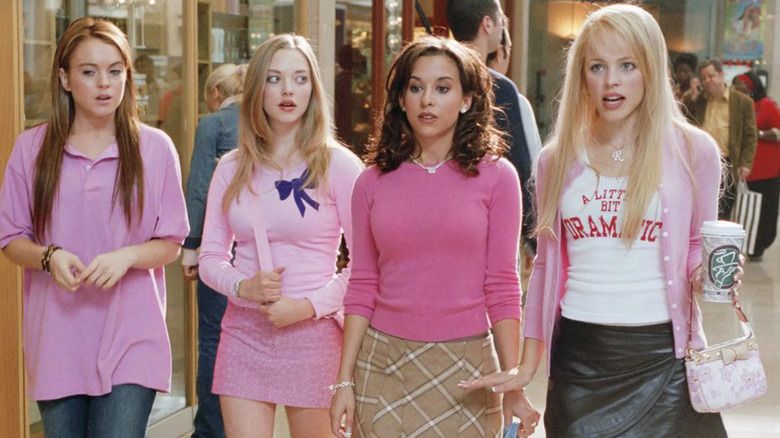 Lindsay Lohan, Amanda Seyfried, Lacey Chabert, and Rachel McAdams in Mean Girls
