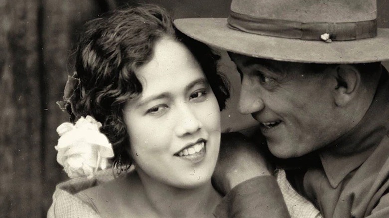 Victor McLaglen and Elena Jurado in "A Girl in Every Port"