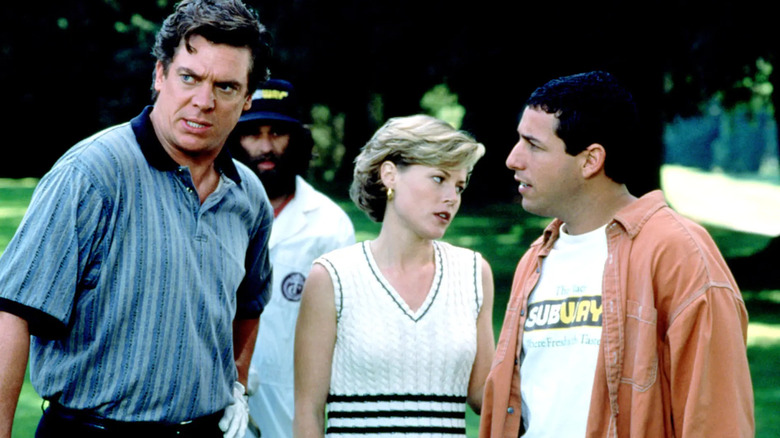 Christopher McDonald Julie Bown Adam Sandler on golf course Happy Gilmore