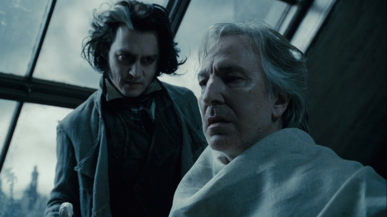 Johnny Depp and Alan Rickman in Sweeney Todd: The Demon Barber of Fleet Street