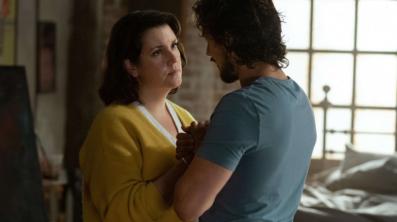 Melanie Lynskey and Peter Gadiot in The Yellowjackets