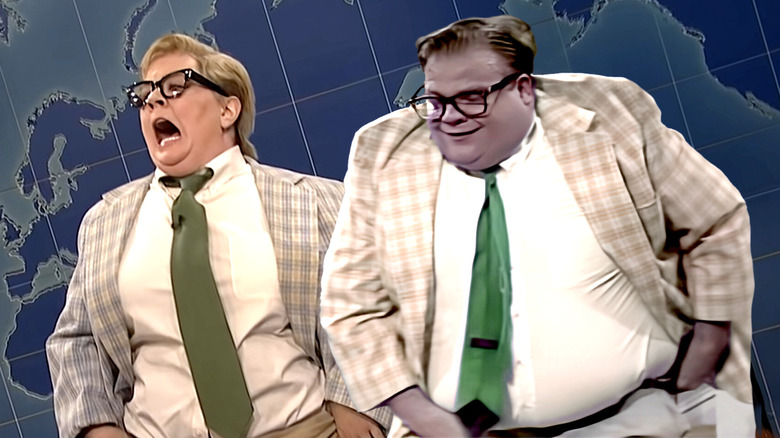 Melissa McCarthy and Chris Farley composite from SNL tribute