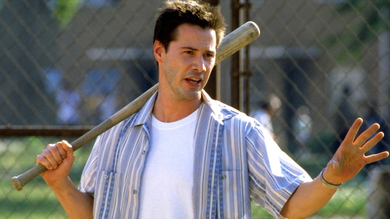 Keanu Reeves plays a gambler and a baseball coach named Conor O'Neill in Hardball