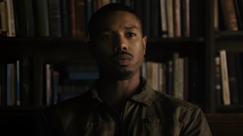 Michael B. Jordan's Guy sees a library for the first time in Fahrenheit 451