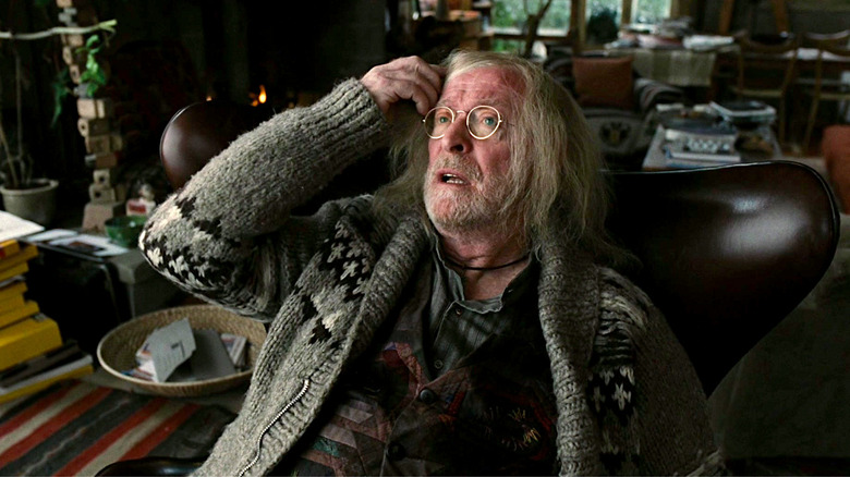 Michael Caine as the eccentric recluse Jasper in "Children of Men"