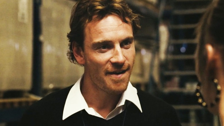 Michael Fassbender's Colin O'Reilly stands in a hardware store in Fish Tank