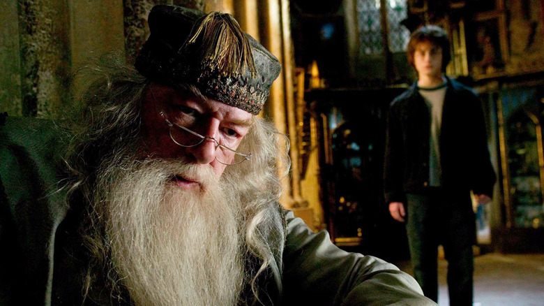 Michael Gambon and Daniel Radcliffe in Harry Potter and the Goblet of Fire