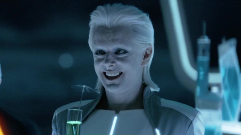 Michael Sheen smiling as Castor in Tron: Legacy