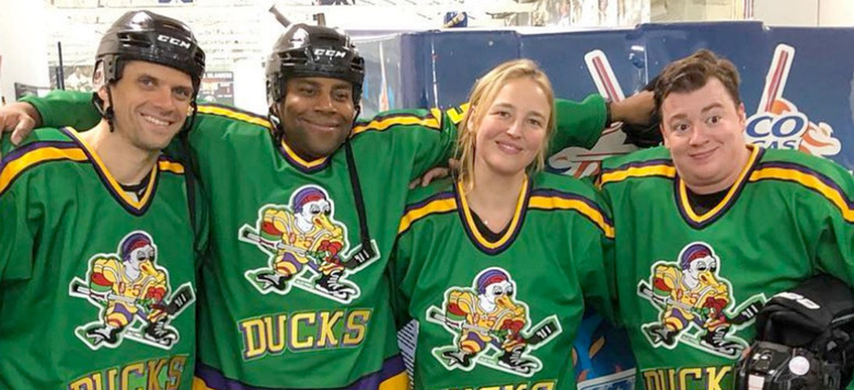 Mighty Ducks Movie Hockey Jersey  Anaheim Ducks Ice Hockey Team