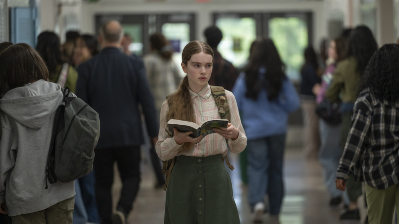 Carrie in the high school hallway in Carrie (2026)