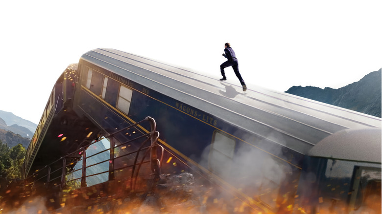 Mission Impossible dead reckoning running up train