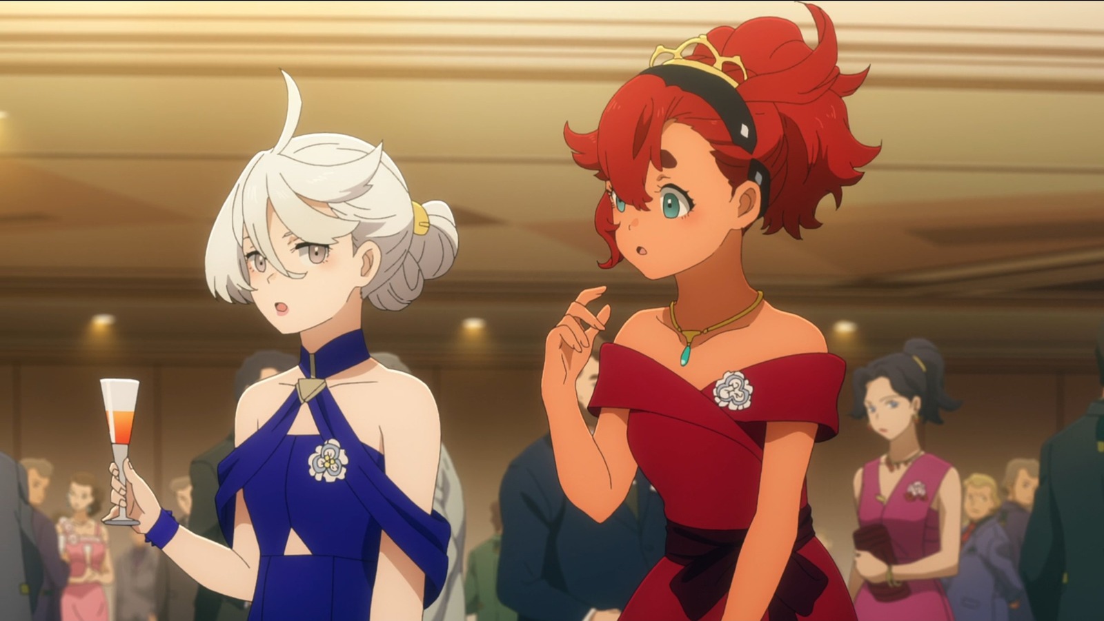 suletta mercury, miorine rembran, and guel jeturk (gundam and 1