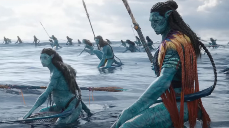 Avatar: The Way of Water Ronal and Tonowari in the water