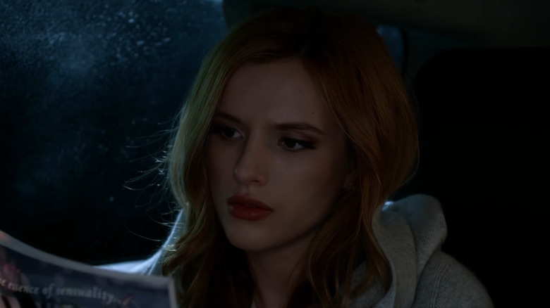 Paige Townsen sitting in car