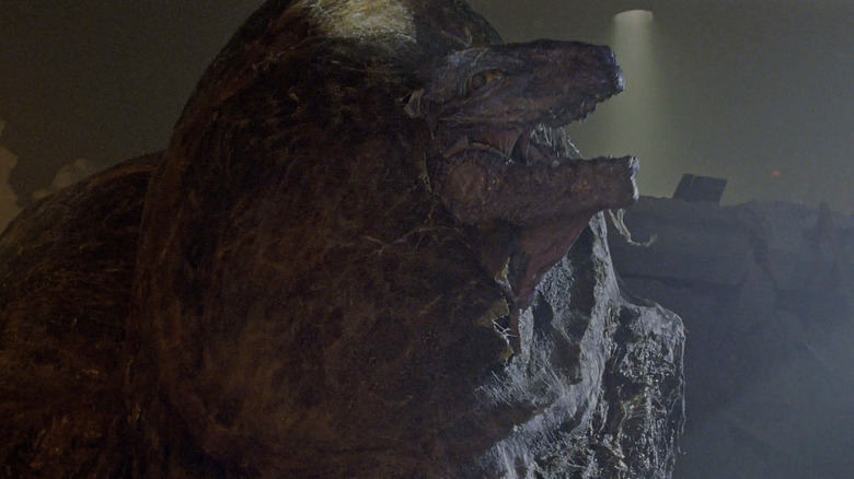 A baby Godzilla emerging from its egg in Godzilla (1998)