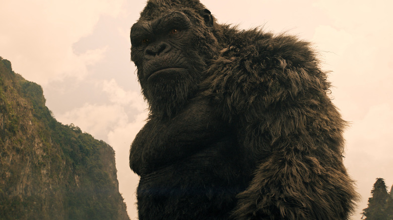 Kong in the role of Kong standing in front of a cliff in Monarch: Legacy of Monsters