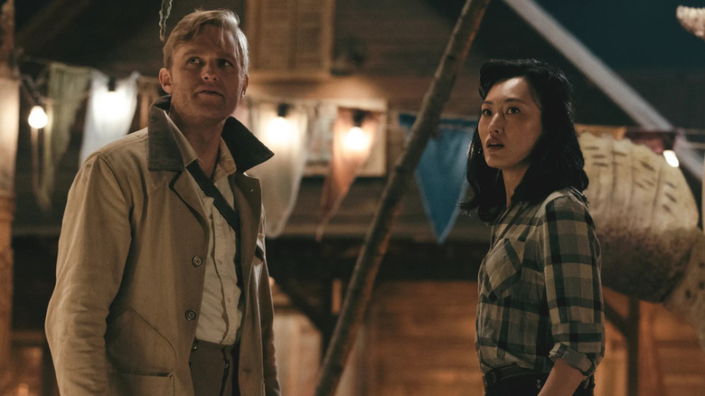 Lee Shaw and Keiko Randa hear the eerie call of a monster ashore in Monarch: Legacy of Monsters