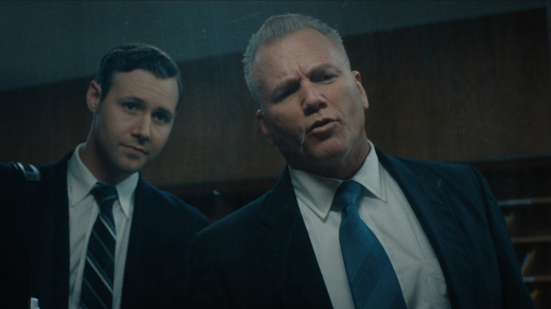 John Douglas and Robert Ressler arriving at a prison in Monster: The Ed Gein Story