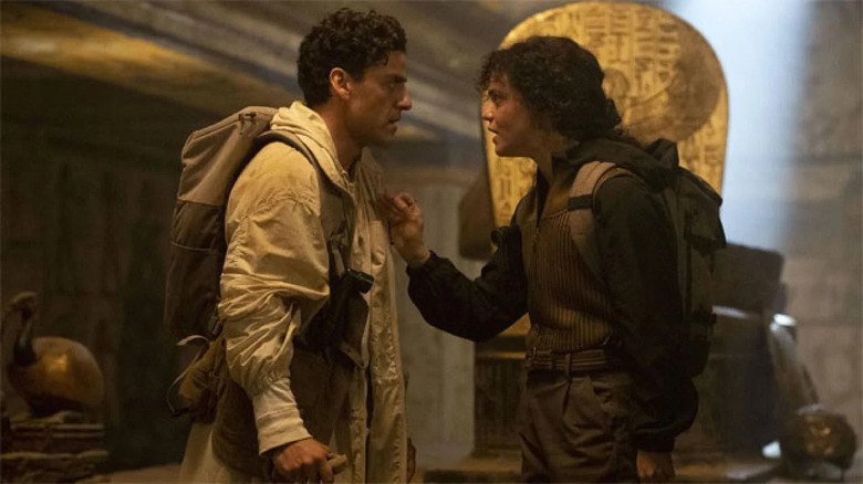 Oscar Isaac and May Calamawy in Moon Knight