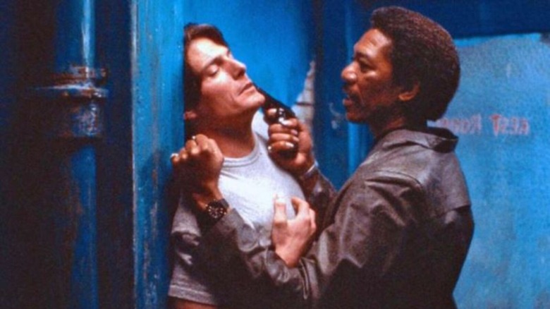 Christopher Reeve and Morgan Freeman in Street Smart