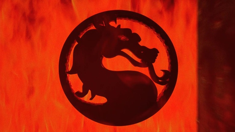 The Mortal Kombat logo appearing in the opening credits of Mortal Kombat (1995)