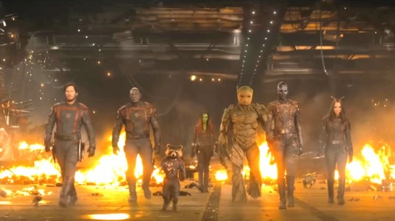 Guardians of the Galaxy walking together