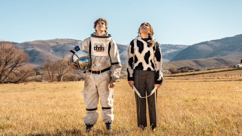 Calvin and Itsy look skyward