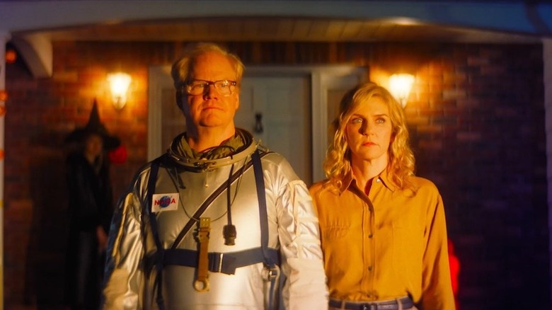 Cameron and Erin looking into distance