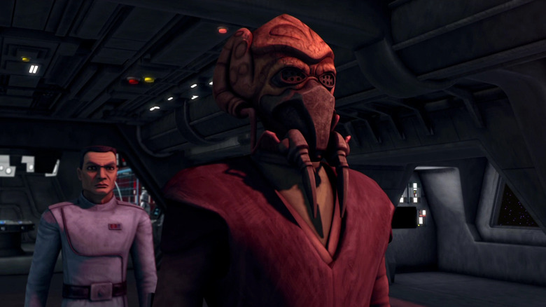 Plo Koon in a hallway on Star Wars: The Clone Wars