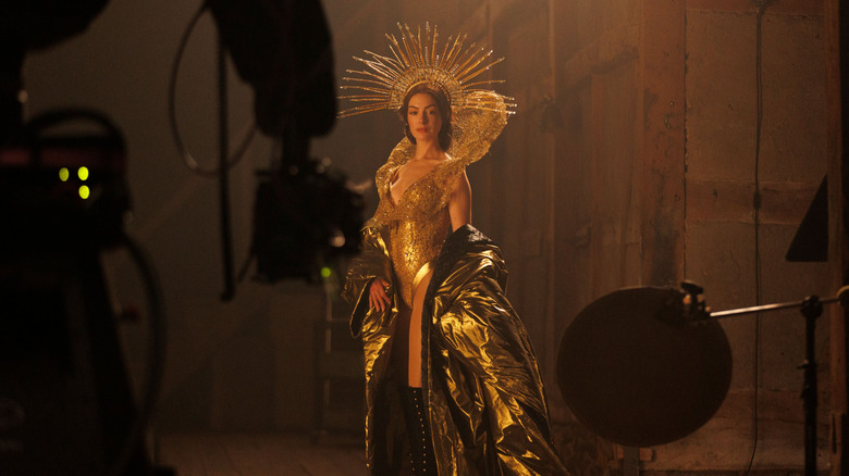 Anne Hathaway as Mother Mary on the set of Mother Mary