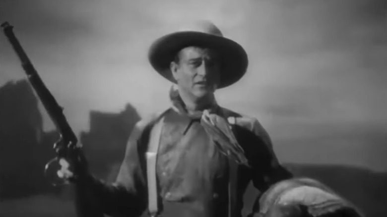 John Wayne's Henry, the Ringo Kid holds his rifle in Stagecoach