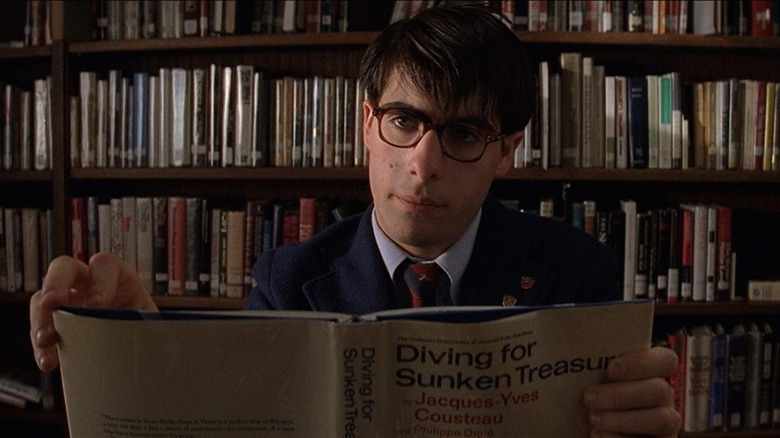 Jason Schwartzman reading in library