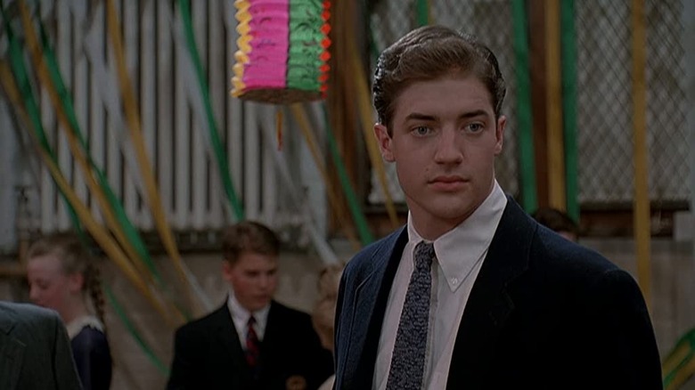 Brendan Fraser in school gym