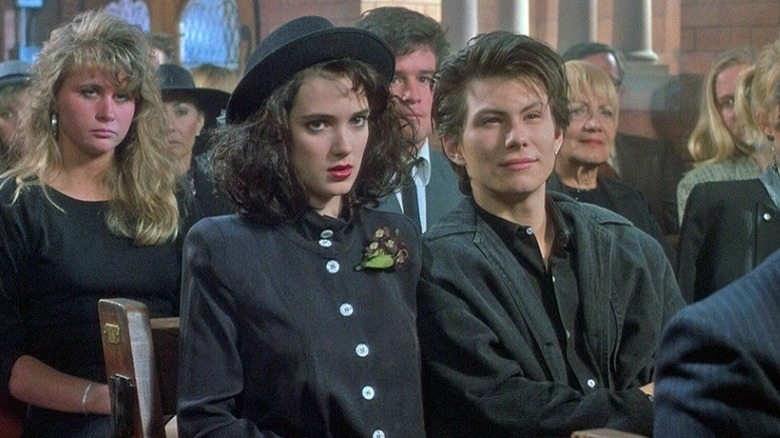 Veronica and JD at a funeral