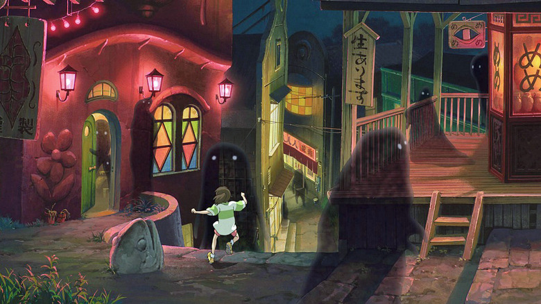Chihiro running away