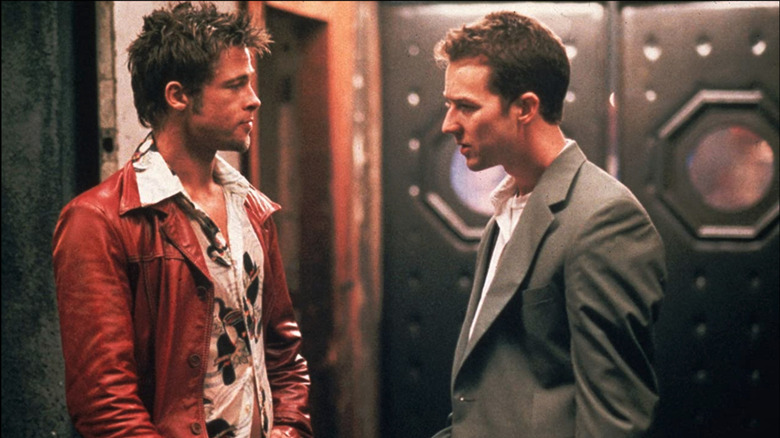 Narrator and Tyler Durden standing