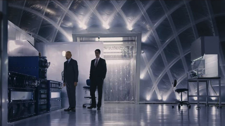 Damian and Albright standing in the lab