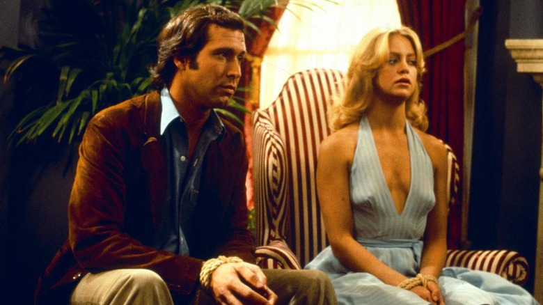 Chevy Chase and Goldie Hawn