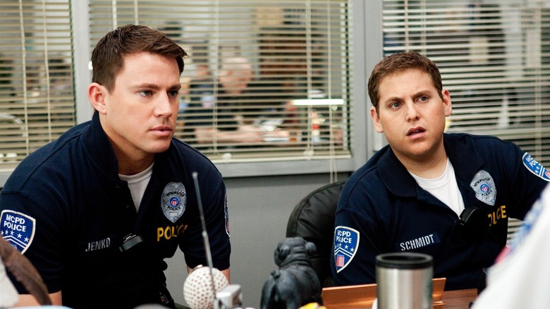 Channing Tatum and Jonah Hill look confused