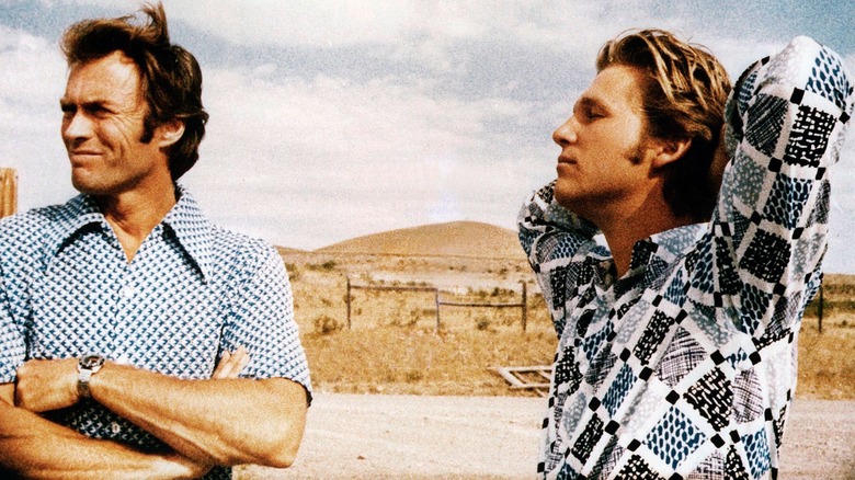 Clint Eastwood and Jeff Bridges side of raod