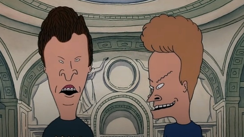 Beavis and Butt-Head looking typically dumb