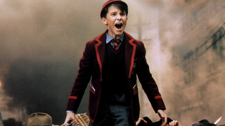 Young Christian Bale yelling