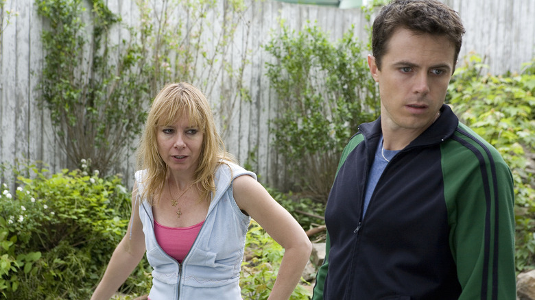 Amy Ryan and Casey Affleck spot something offscreen