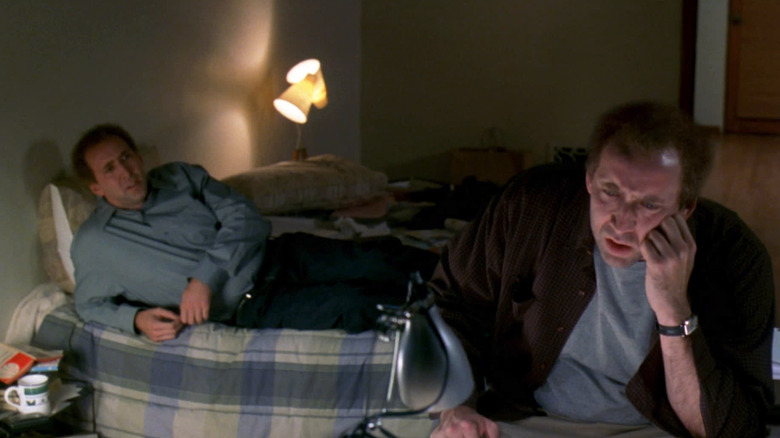 Two Nicolas Cages talk to each other