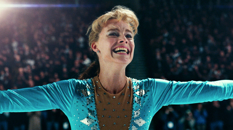 Margot Robbie skating at the Olympics